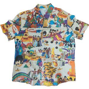 New Beatles Yellow Submarine button front short sleeved shirt!